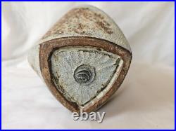 Stunning studio pottery Chris Carter tall spiral shaped textural vase