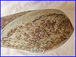 Stunning studio pottery Chris Carter tall spiral shaped textural vase