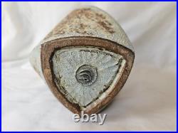 Stunning studio pottery Chris Carter tall spiral shaped textural vase