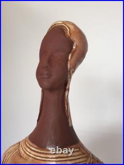 Stunningly modelled studio pottery sculpture of a woman mid century Stunningly modelled studio pottery sculpture of a woman mid century