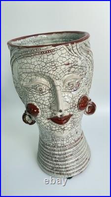 Substantial Sicilian Studio Art Pottery Vase NICOLA MIRENDA 2021 Makers Mark