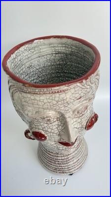 Substantial Sicilian Studio Art Pottery Vase NICOLA MIRENDA 2021 Makers Mark