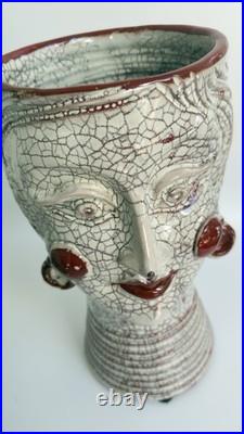 Substantial Sicilian Studio Art Pottery Vase NICOLA MIRENDA 2021 Makers Mark