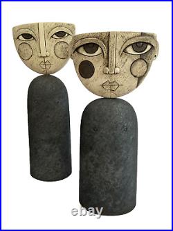 Sue Hanna (born 1963) Two studio pottery sculptures Tallest 35.5cm