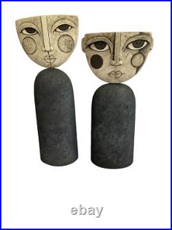 Sue Hanna (born 1963) Two studio pottery sculptures Tallest 35.5cm