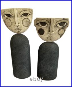 Sue Hanna (born 1963) Two studio pottery sculptures Tallest 35.5cm