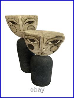 Sue Hanna (born 1963) Two studio pottery sculptures Tallest 35.5cm