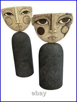 Sue Hanna (born 1963) Two studio pottery sculptures Tallest 35.5cm