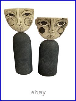 Sue Hanna (born 1963) Two studio pottery sculptures Tallest 35.5cm