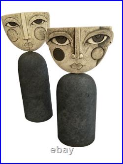 Sue Hanna (born 1963) Two studio pottery sculptures Tallest 35.5cm