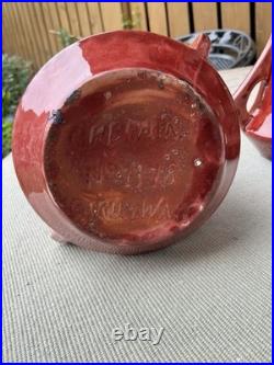 Super rare C. H Brannam of Barnstaple 1920's Art/Deco studio Pottery Red Vases Super rare C. H Brannam of Barnstaple 1920's Art/Deco studio Pottery Red Vases