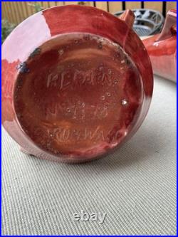 Super rare C. H Brannam of Barnstaple 1920's Art/Deco studio Pottery Red Vases Super rare C. H Brannam of Barnstaple 1920's Art/Deco studio Pottery Red Vases