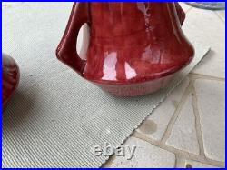 Super rare C. H Brannam of Barnstaple 1920's Art/Deco studio Pottery Red Vases Super rare C. H Brannam of Barnstaple 1920's Art/Deco studio Pottery Red Vases