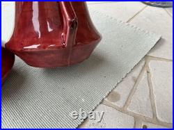 Super rare C. H Brannam of Barnstaple 1920's Art/Deco studio Pottery Red Vases Super rare C. H Brannam of Barnstaple 1920's Art/Deco studio Pottery Red Vases