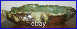 Super shell shape sculptural studio pottery dish crystalline glazes