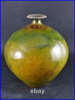 Superb ANDREW HILL Studio Pottery Wood Fired Vase Signed