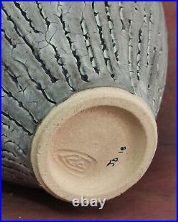 Superb Large Andrew Palin Studio Pottery Organic Vase Incised Decoration RARE