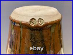 Superb Large David Frith Brookhouse Studio Pottery Tenmoku Vase