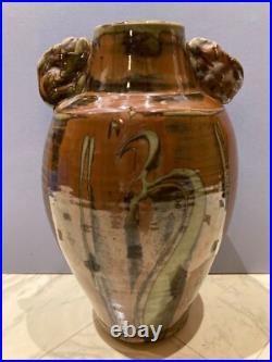 Superb Large David Frith Brookhouse Studio Pottery Tenmoku Vase Superb Large David Frith Brookhouse Studio Pottery Tenmoku Vase