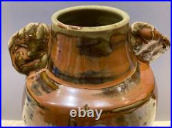 Superb Large David Frith Brookhouse Studio Pottery Tenmoku Vase