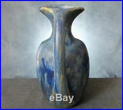 Superb Very Rare Pierrefonds Twin Handled Crystalline Glazed Vase