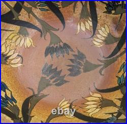 Sutton Taylor Large Floral Lustre Studio Pottery Footed Bowl