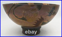Sutton Taylor Large Floral Lustre Studio Pottery Footed Bowl