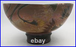 Sutton Taylor Large Floral Lustre Studio Pottery Footed Bowl