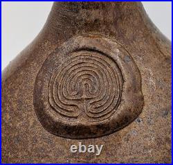 Svend Bayer Studio Pottery Maze Seal Stoneware Flagon 20th Century Svend Bayer Studio Pottery Maze Seal Stoneware Flagon 20th Century