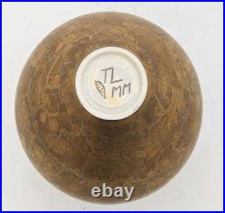 TONY LAVERICK STUDIO POTTERY PORCELAIN GILDED VASE c2000