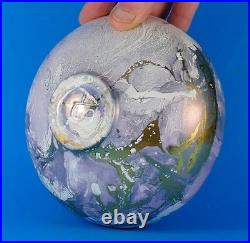 TONY LAVERICK Studio Pottery Vase with a Marbled and Gilt Pattern