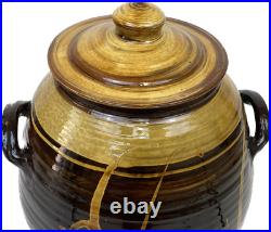 TRULY MASSIVE 70cm CLIVE BOWEN STUDIO POTTERY SLIPWARE EXHIBITION QUALITY JAR
