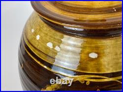 TRULY MASSIVE 70cm CLIVE BOWEN STUDIO POTTERY SLIPWARE EXHIBITION QUALITY JAR