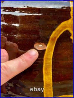 TRULY MASSIVE 70cm CLIVE BOWEN STUDIO POTTERY SLIPWARE EXHIBITION QUALITY JAR