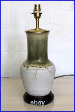 Table Lamp Studio Pottery Vintage Denby Vase Converted Ceramic Lamp 1980's Table Lamp Studio Pottery Vintage Denby Vase Converted Ceramic Lamp 1980's