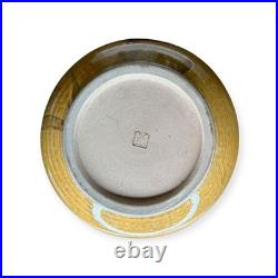 Takatori-yaki Japanese Studio Pottery Vase with Signed Box Ash Glaze, Applied Me