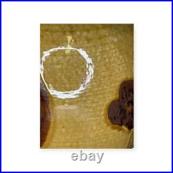 Takatori-yaki Japanese Studio Pottery Vase with Signed Box Ash Glaze, Applied Me