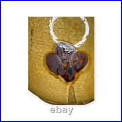 Takatori-yaki Japanese Studio Pottery Vase with Signed Box Ash Glaze, Applied Me