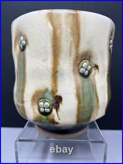 Takeshi Yasuda Studio Pottery'Meoto' pair Yunomis. Sancai glaze decoration #258 Takeshi Yasuda Studio Pottery'Meoto' pair Yunomis. Sancai glaze decoration #258