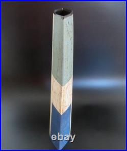 Tall Bernard Irwin Stoneware Vase. 39cm H. Made in England