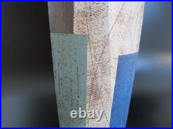Tall Bernard Irwin Stoneware Vase. 39cm H. Made in England