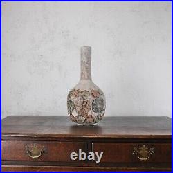 Tall Thick Mid Century Modern Vintage Studio Pottery Glazed Vase Signed 1965