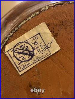 Tall Vintage Brown Glazed Floor Vase Studio Pottery 60cm