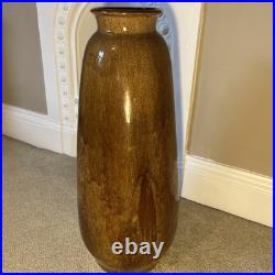 Tall Vintage Brown Glazed Floor Vase Studio Pottery 60cm