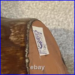 Tall Vintage Brown Glazed Floor Vase Studio Pottery 60cm