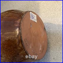 Tall Vintage Brown Glazed Floor Vase Studio Pottery 60cm