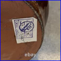 Tall Vintage Brown Glazed Floor Vase Studio Pottery 60cm