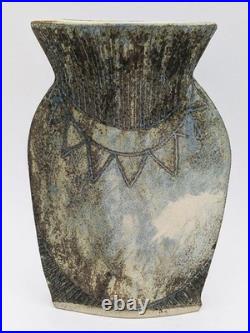 Terri Holman Studio Pottery Flat Form Vase 2002