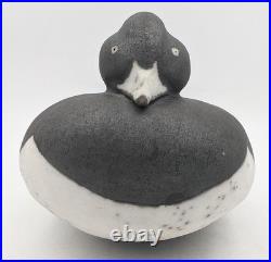 Tessa Oates Raku Fired Studio Pottery Tufted Duck Vessel / Planter 20th Century Tessa Oates Raku Fired Studio Pottery Tufted Duck Vessel / Planter 20th Century