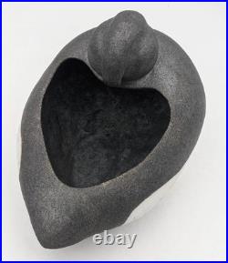 Tessa Oates Raku Fired Studio Pottery Tufted Duck Vessel / Planter 20th Century